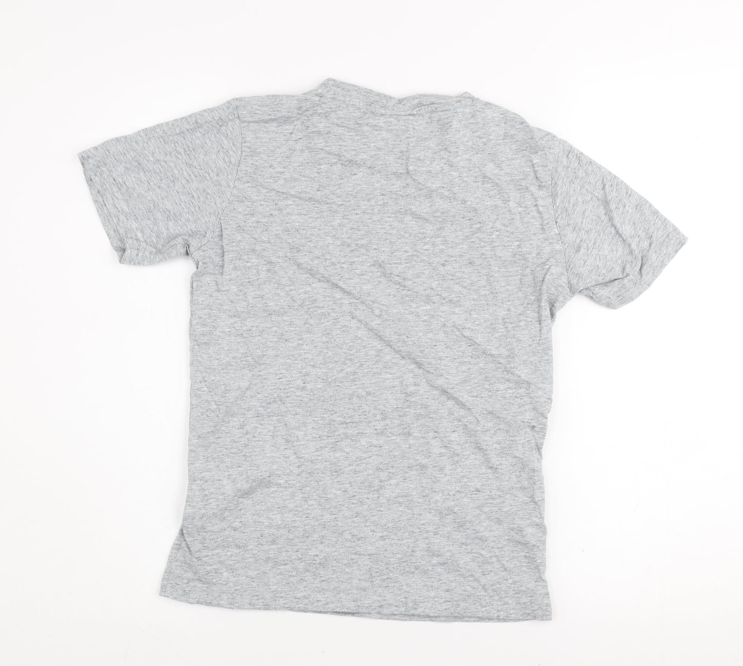 Champion Boys Grey Logo T-Shirt Size 11-12 Years Short Sleeve Cotton Blend