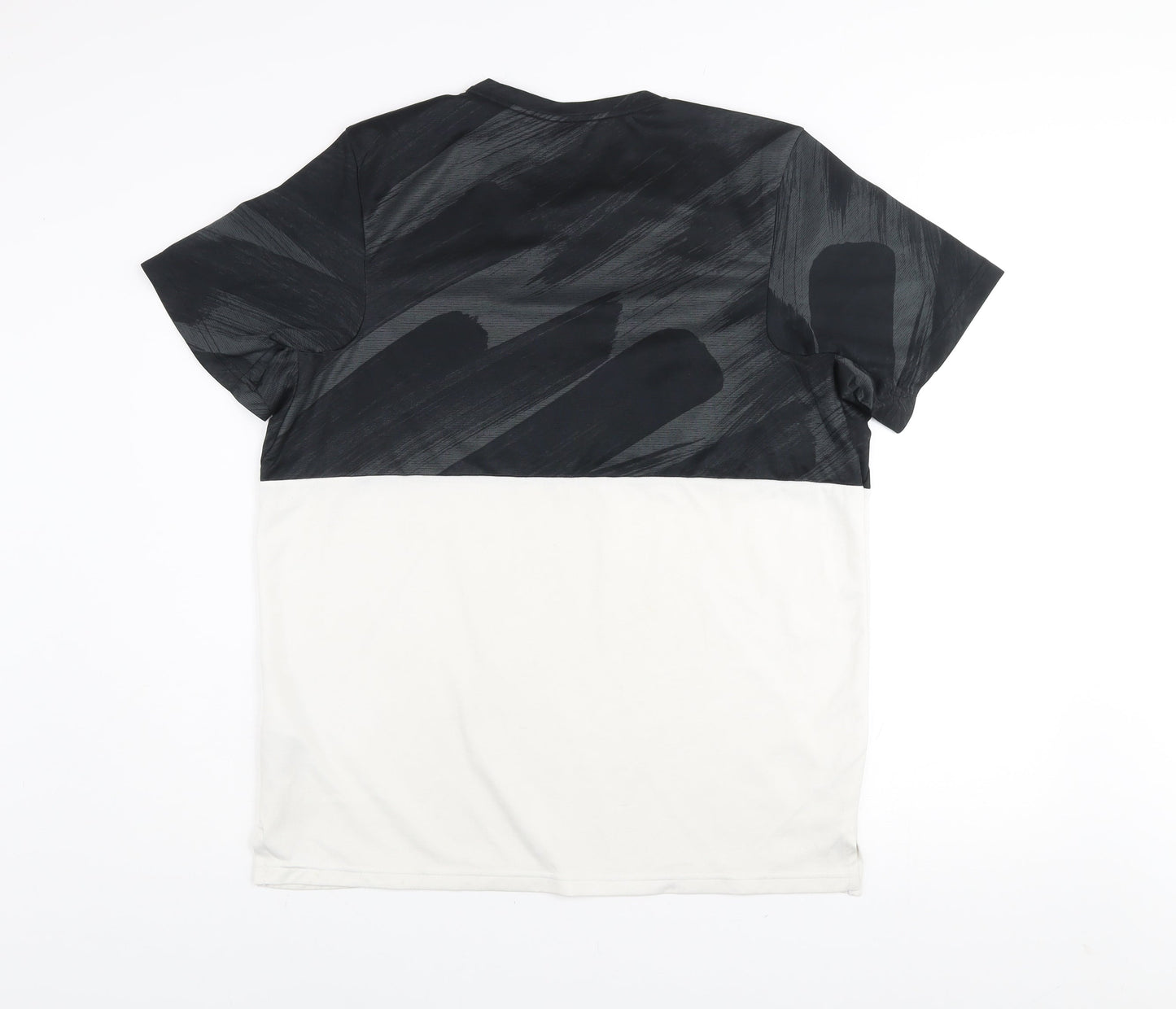 Nike Men's Black White Dri-Fit Colourblock T-Shirt Size L