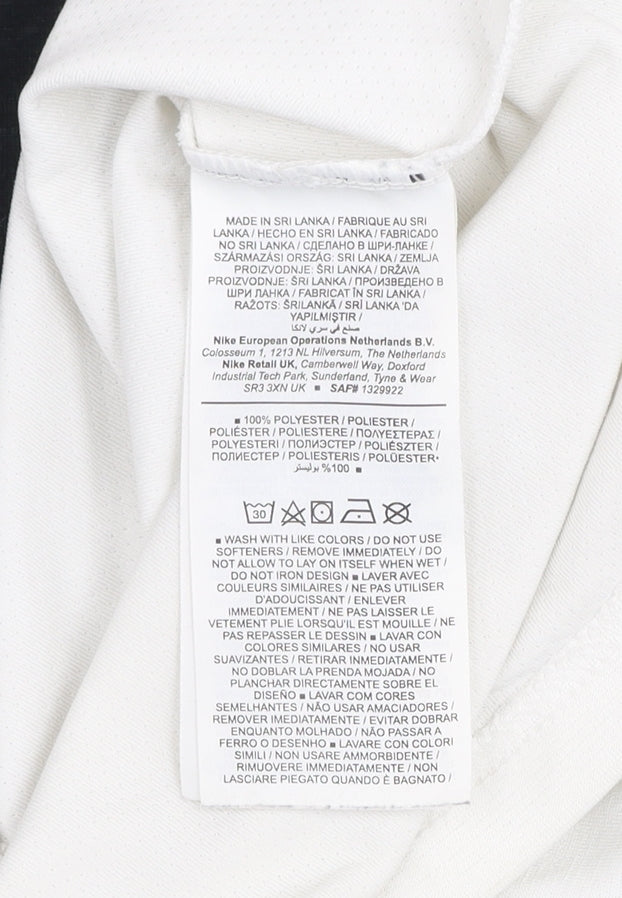 Nike Men's Black White Dri-Fit Colourblock T-Shirt Size L