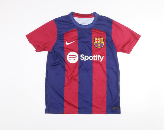 Nike Men’s Barcelona FC Blue Red Short Sleeve Dri-Fit Football Shirt Size M