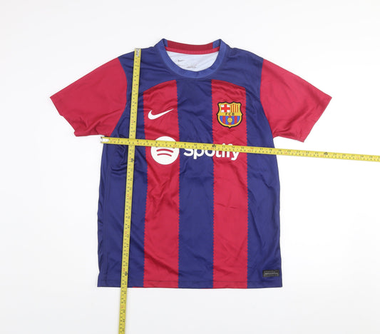 Nike Men’s Barcelona FC Blue Red Short Sleeve Dri-Fit Football Shirt Size M