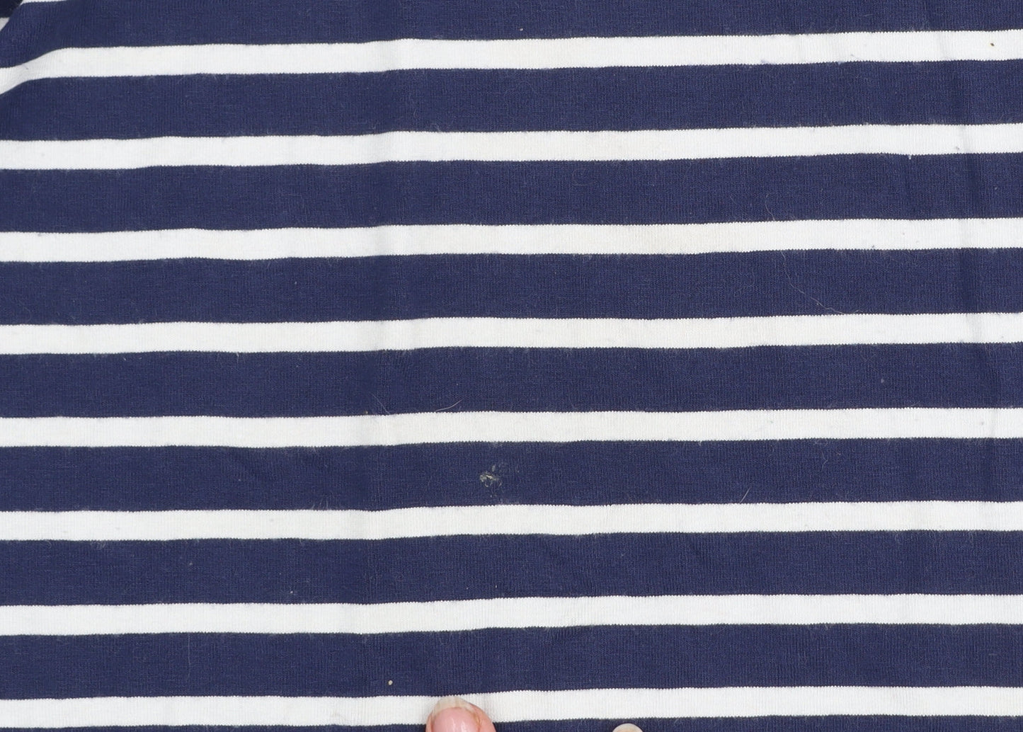 Dunnes Stores Signature Women's Navy Striped 3/4 Sleeve Top Size 14