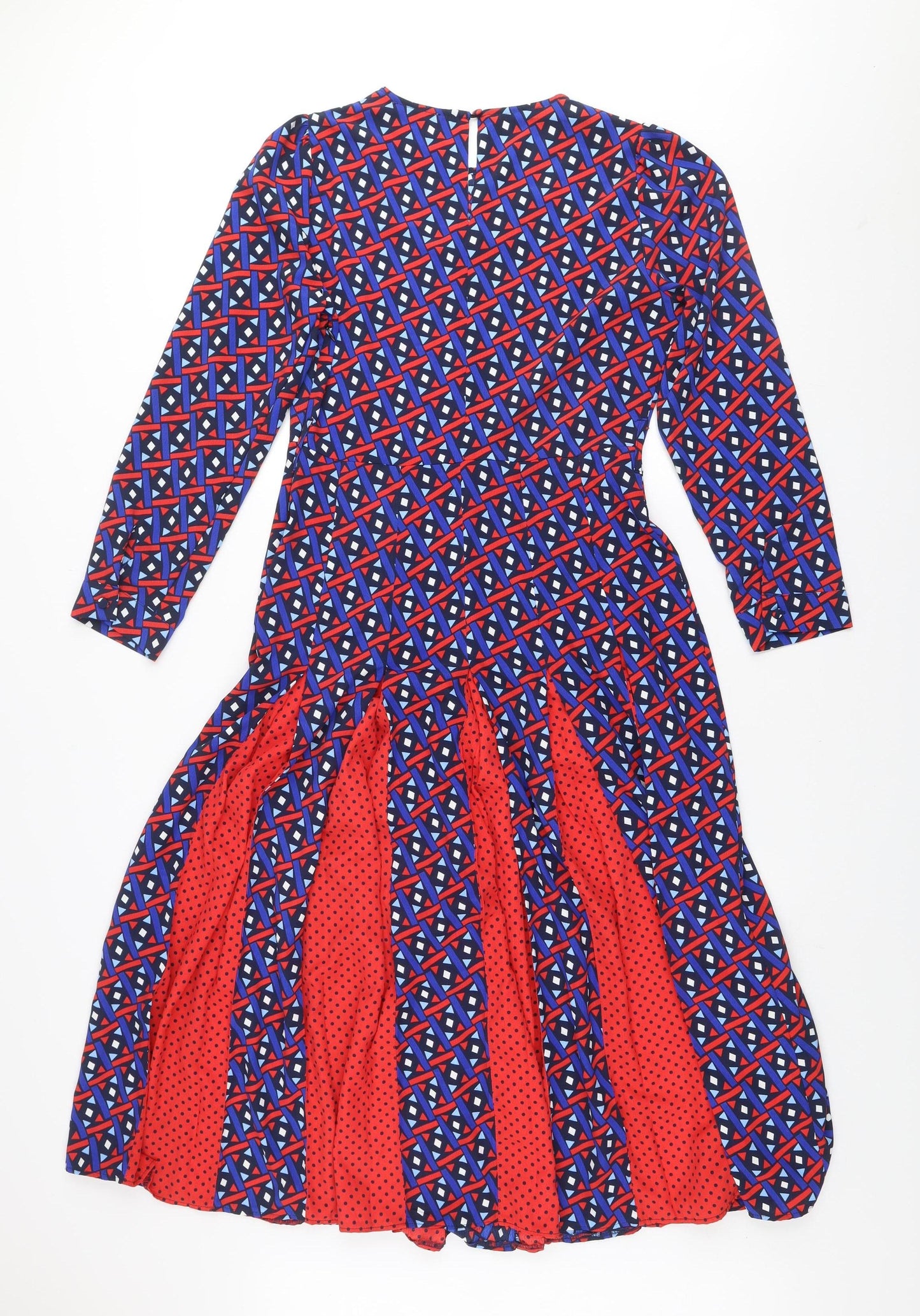 Savida Women's Multicoloured Geometric A-Line Dress Size 10