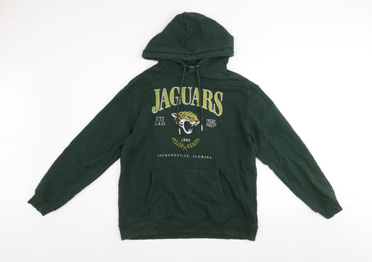 H&M Men's Green Jaguars NFL Pullover Hoodie Size S Cotton Blend