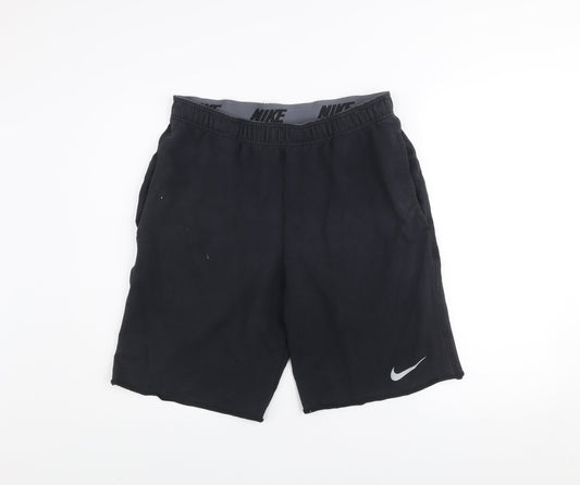 Nike Men's Black Small Dri-FIT Athletic Shorts with Elastic Waist