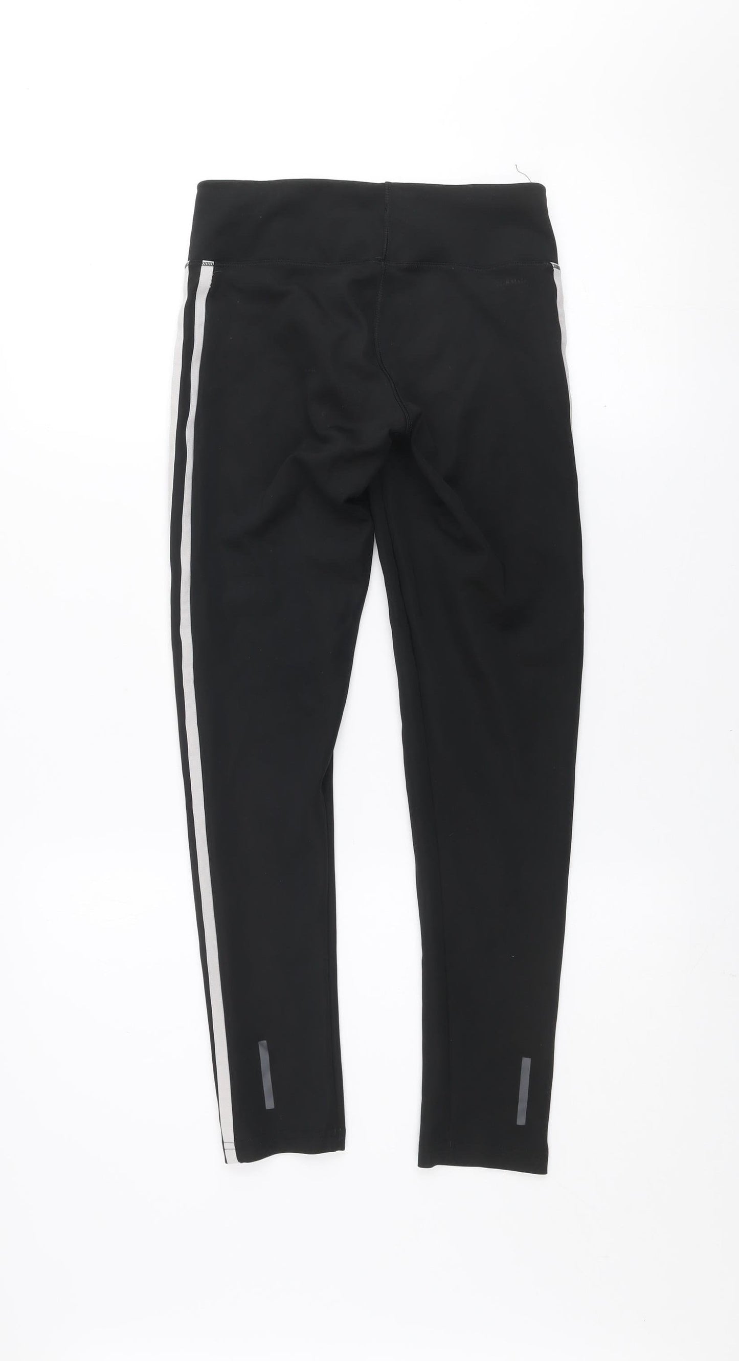adidas Womens Black XS Climalite Side Stripe Running Leggings