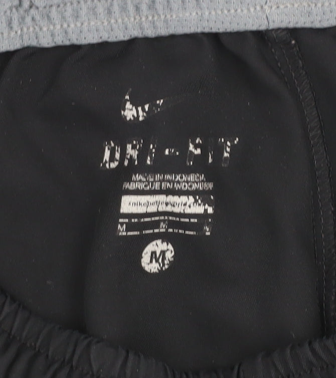 Nike Men's Black Dri-FIT Track Pants M Regular Fit Breathable Sportswear