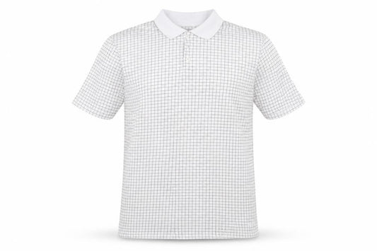 Slazenger Men's White Check Golf Polo Shirt Size L