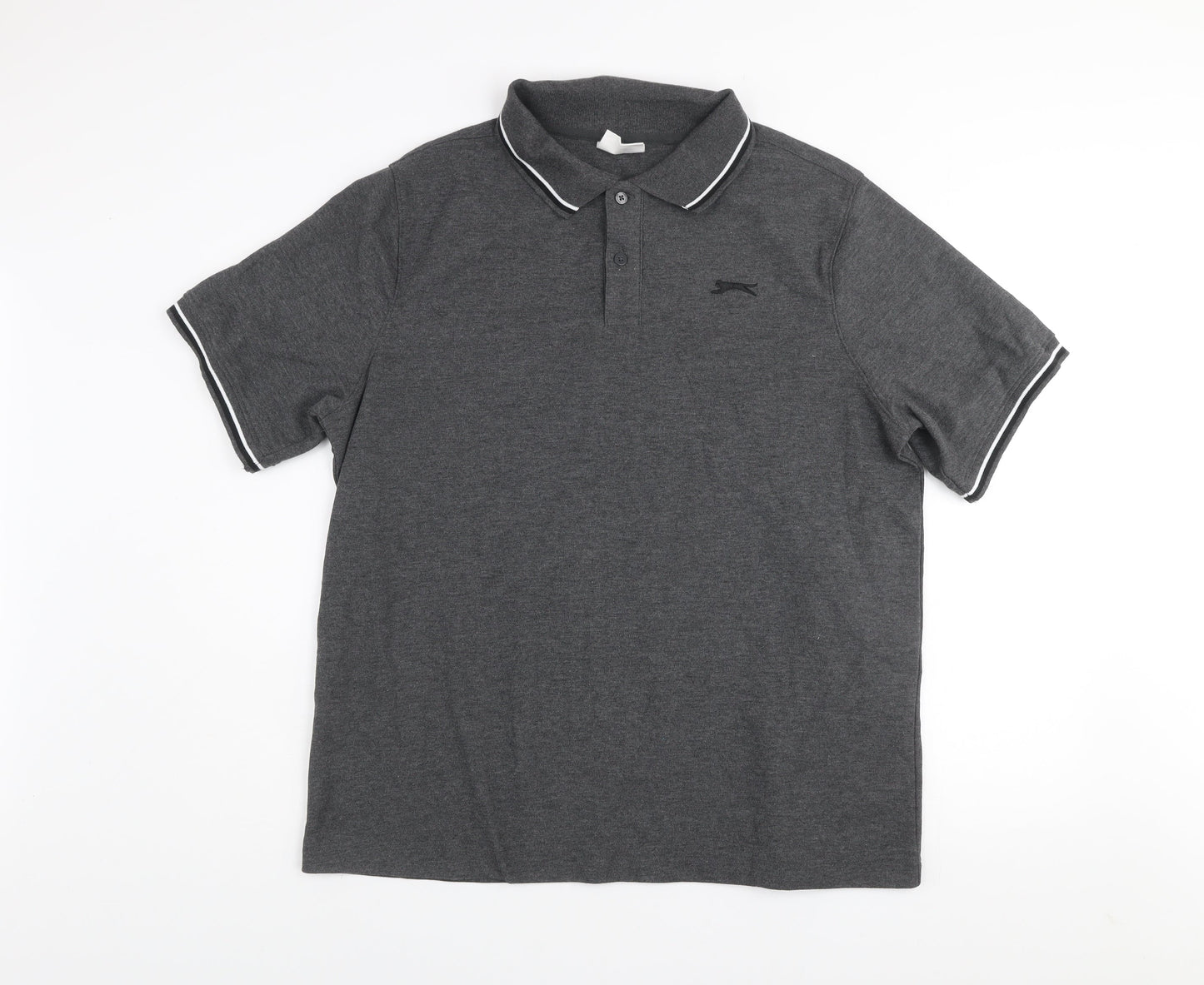 Slazenger Men's Grey XL Polo Shirt Classic Sports Style