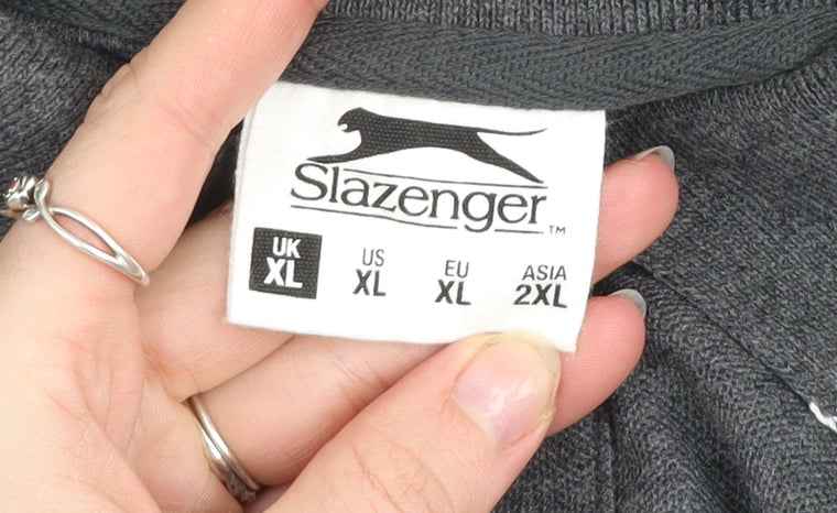 Slazenger Men's Grey XL Polo Shirt Classic Sports Style