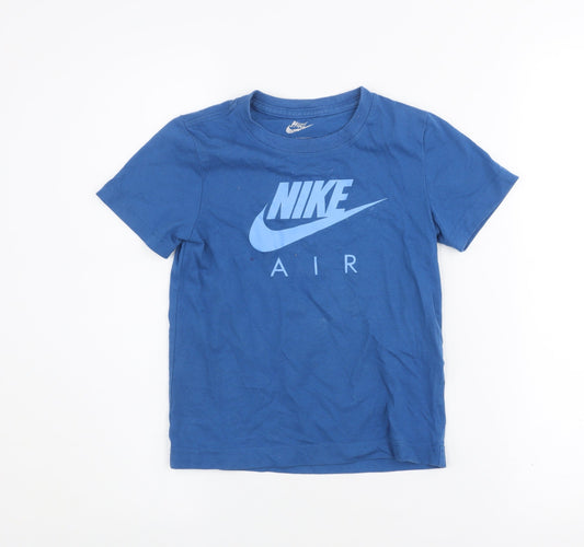 Nike Boys Blue Air Graphic Short Sleeve T-Shirt 6-7 Years
