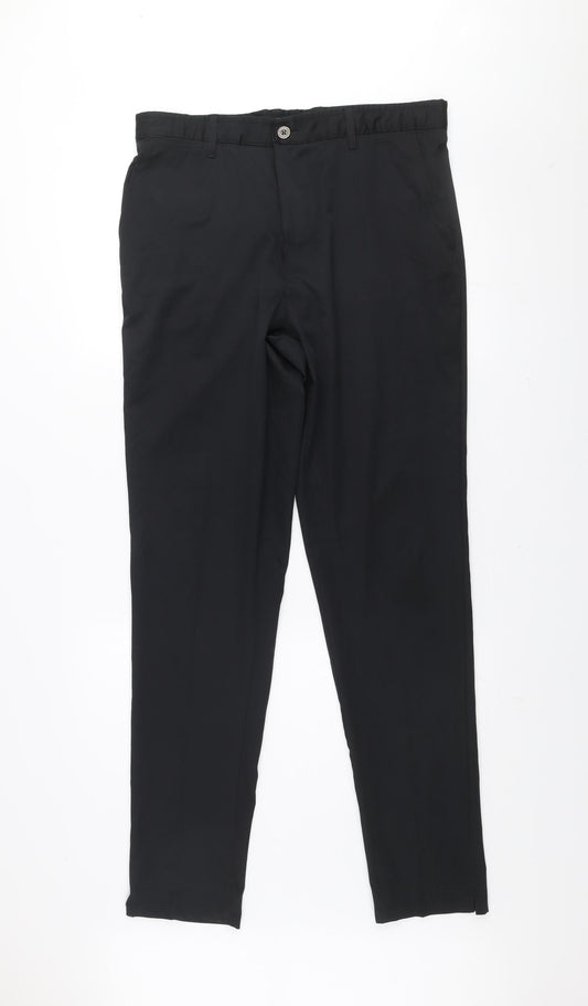 Slazenger Mens Black 34W 33L Track Pants Activewear Trousers