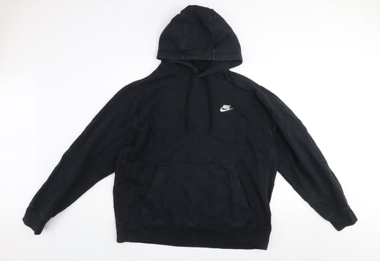 Nike Men’s Black XL Pullover Hoodie Fleece Cotton Sportswear