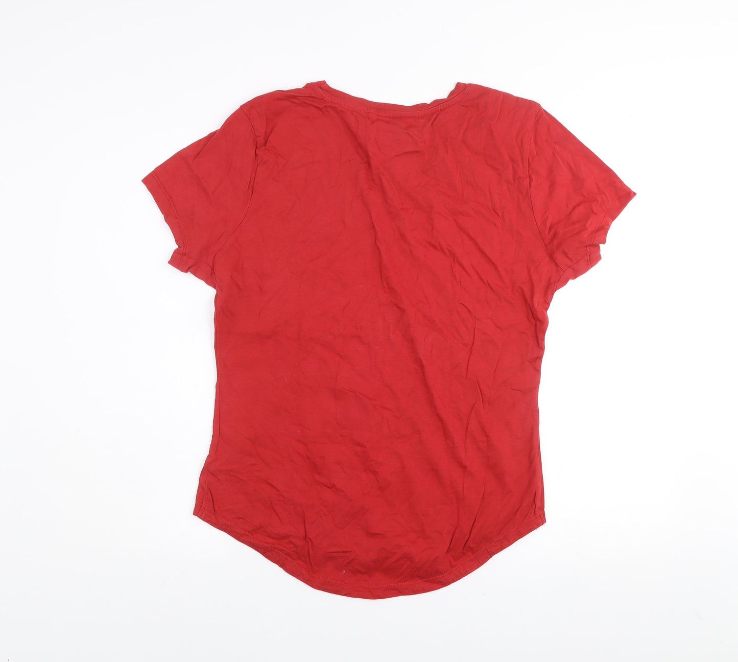 Diesel Men's Red Cotton Short Sleeve Crew Neck T-Shirt XL