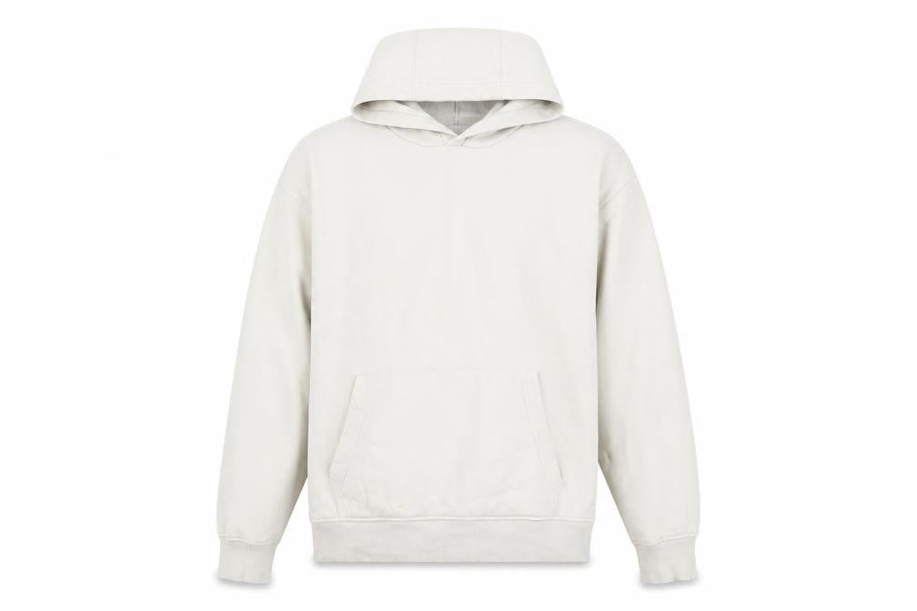 Zara Men Beige Pullover Hoodie Size M Cotton Blend Fleece