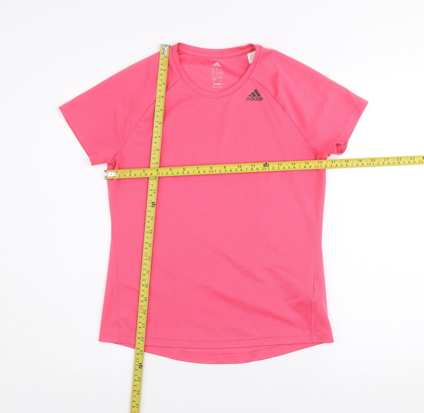 Adidas Womens Pink Climalite Short Sleeve Active T-Shirt Size S