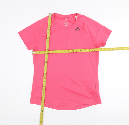 Adidas Womens Pink Climalite Short Sleeve Active T-Shirt Size S