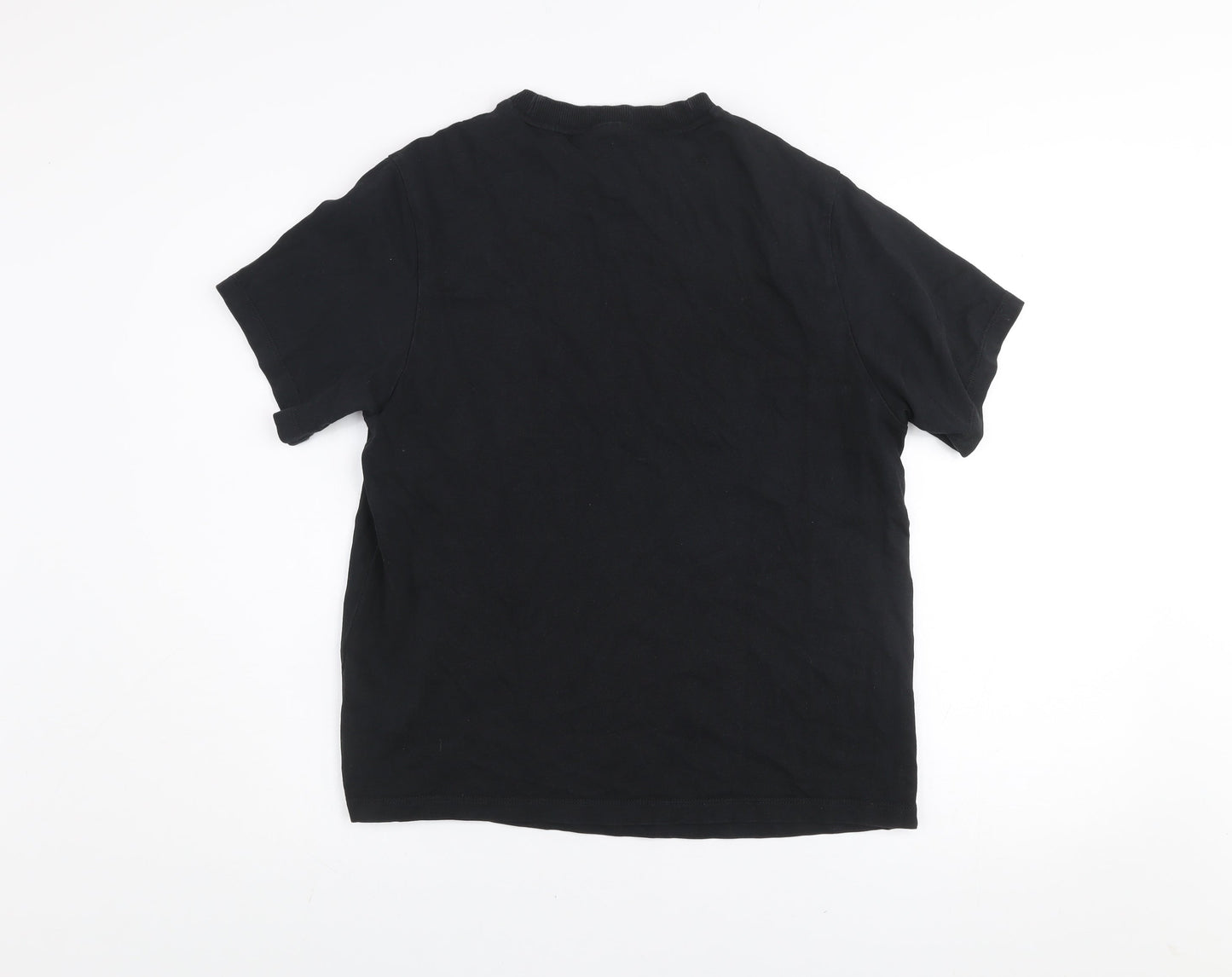 Adidas Women's Black Cotton Crew Neck Short Sleeve T-Shirt Size 10