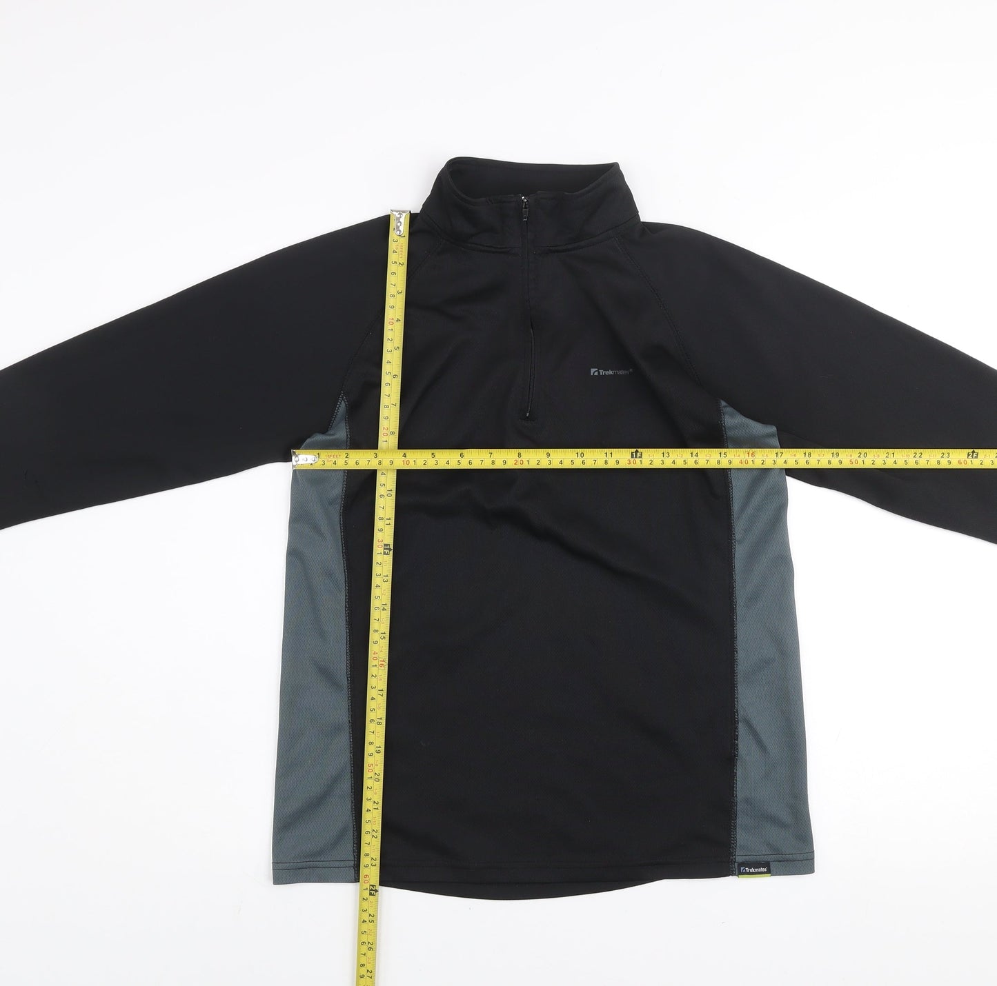 Trekmates Unisex Black L 1/4 Zip Pullover Lightweight Fleece Sweatshirt