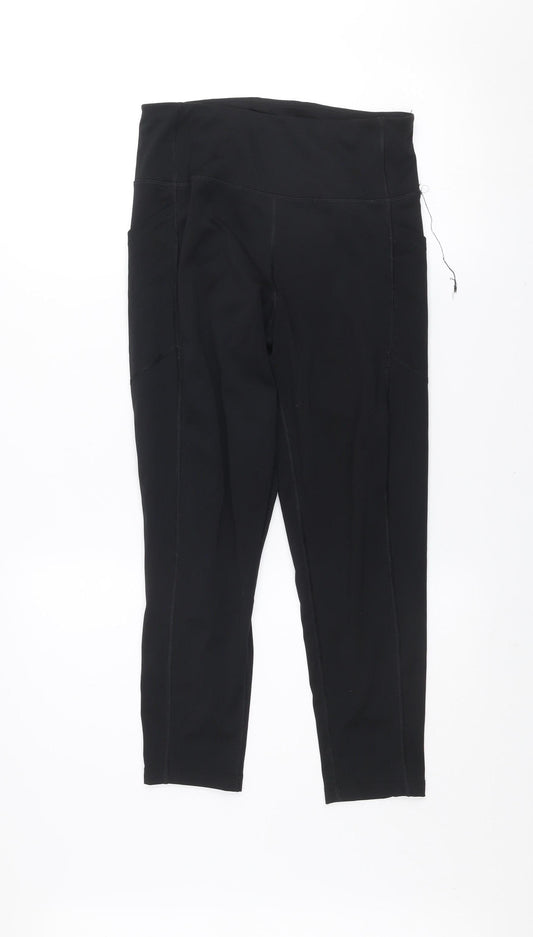 Calvin Klein Womens Black Capri Leggings M Gym Training Stretch