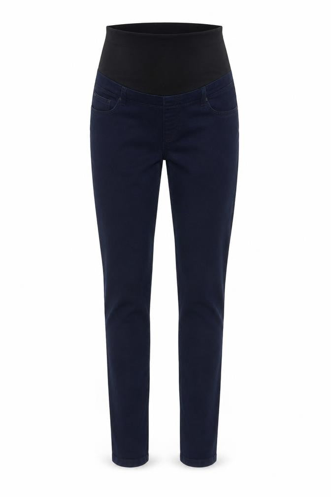 Front view of Dunnes Women’s Blue Skinny Maternity Jeans, size UK 8