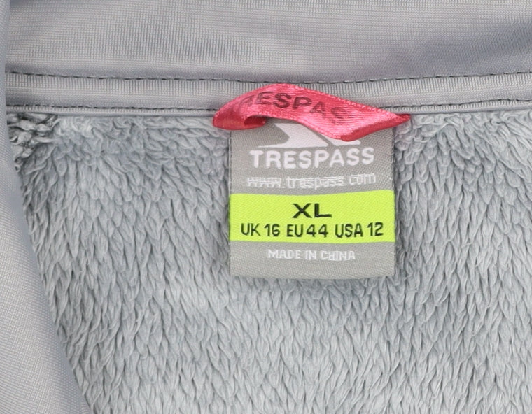 Trespass Women’s Grey Fleece Full Zip Jacket XL Outdoor Casual