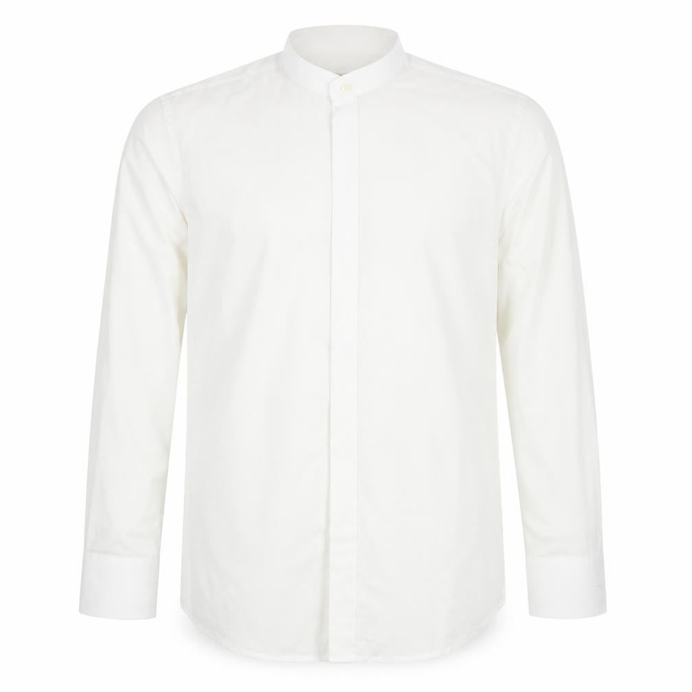 Donitz Men's White 16 Regular Fit Cotton Rich Long Sleeve Dress Shirt