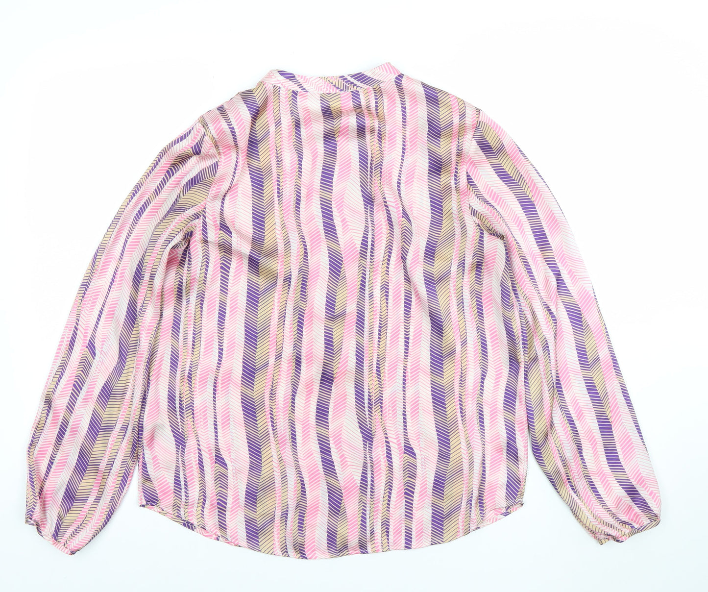 Gallery Womens Multicoloured Geometric Long Sleeve Tunic Blouse Size 10