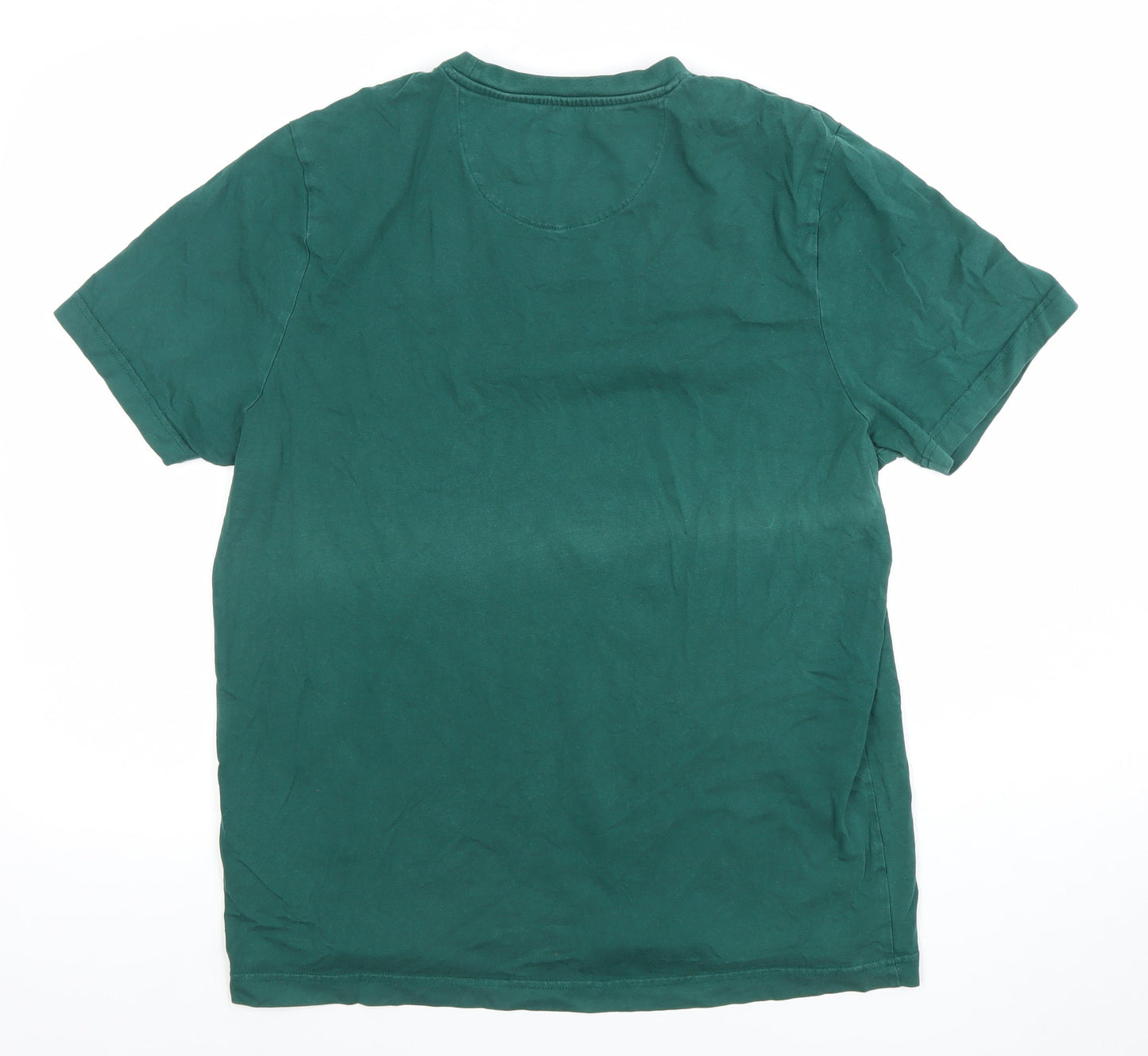 Farah Men's Green Cotton Crew Neck Short Sleeve T-Shirt L