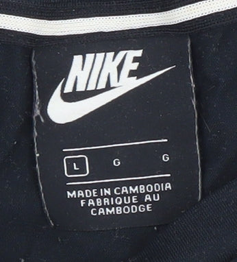 Nike Womens Black Basic Sports T-Shirt Size L Short Sleeve