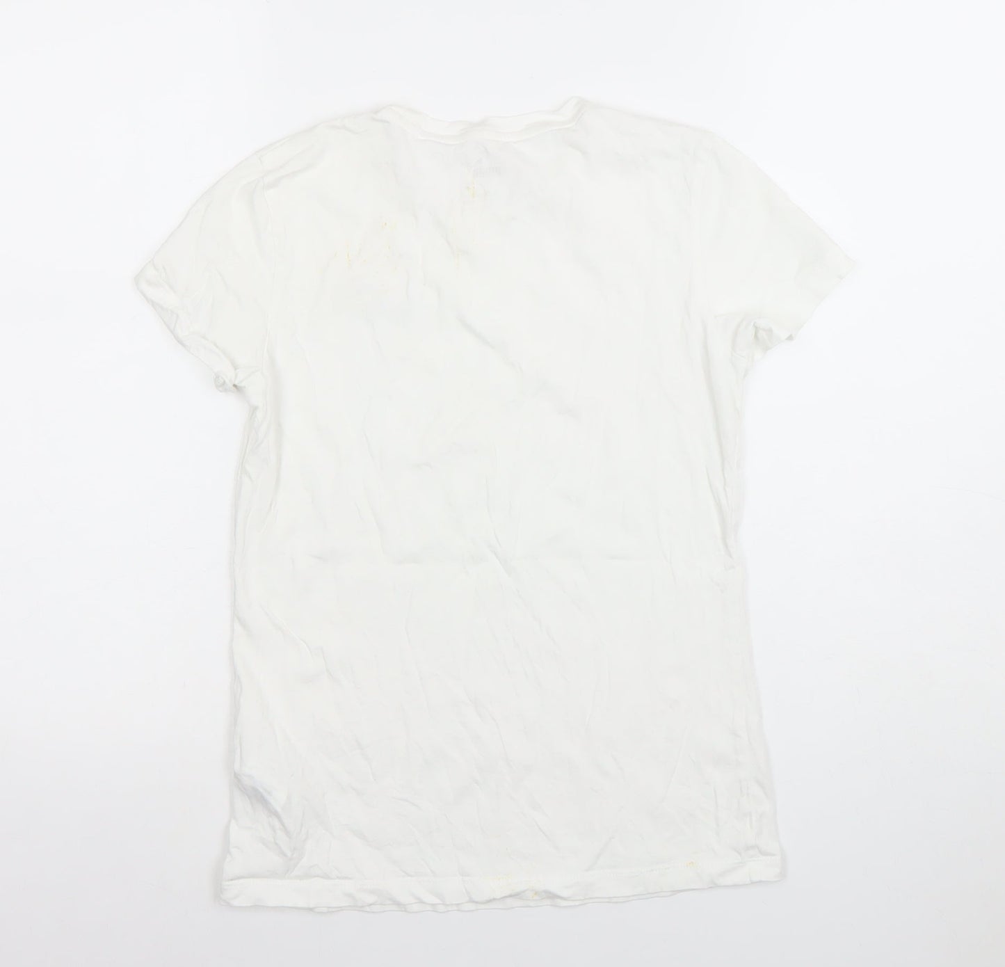 Puma Womens White XS Basic Crew Neck Short Sleeve T-Shirt