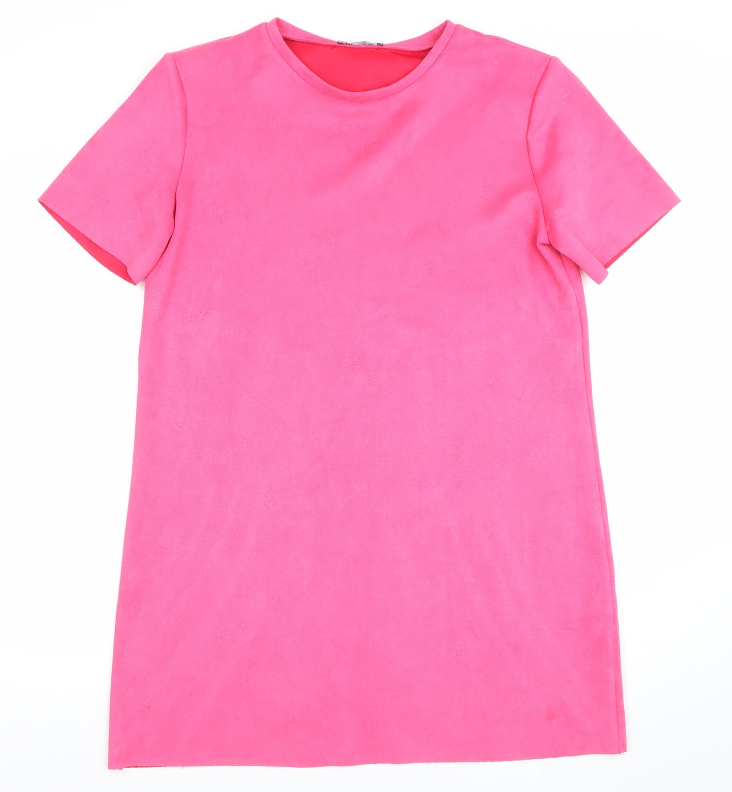 ZARA Women Pink Short Sleeve Shift Dress Size 12