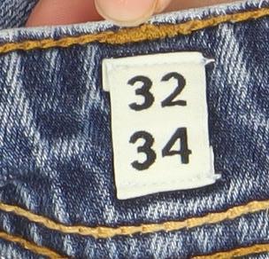 Jack & Jones Men's Blue 32x34 Regular Fit Straight Denim Jeans