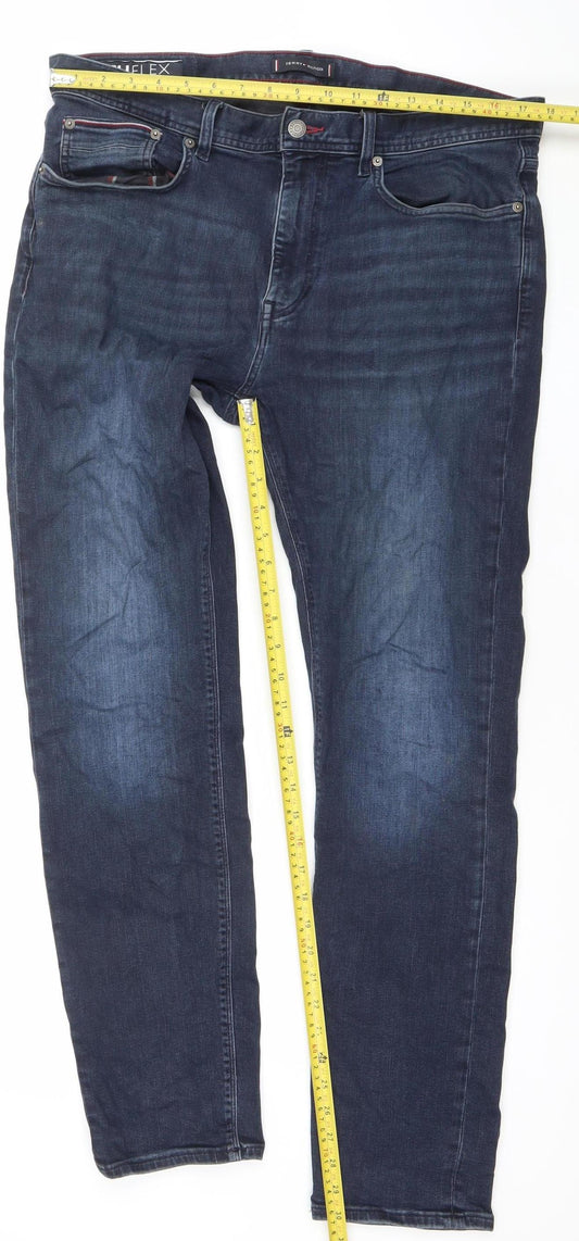 Tommy Hilfiger Men's Blue Slim Fit Bleecker Stretch Jeans 36W 32L