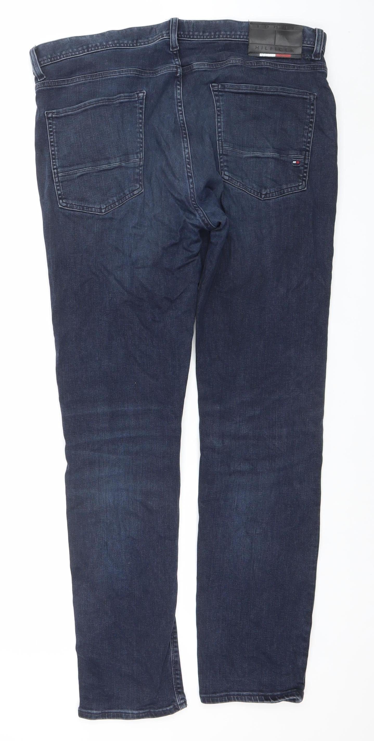 Tommy Hilfiger Men's Blue Slim Fit Bleecker Stretch Jeans 36W 32L