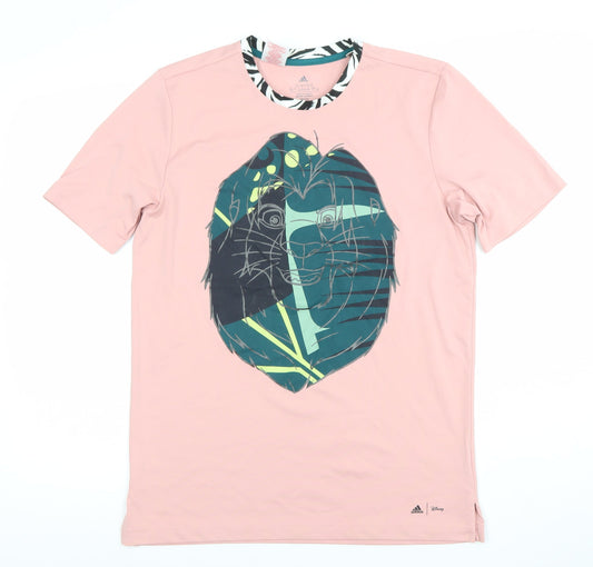 adidas Boys Pink Disney Lion King Graphic T-Shirt Size 13-14 Years