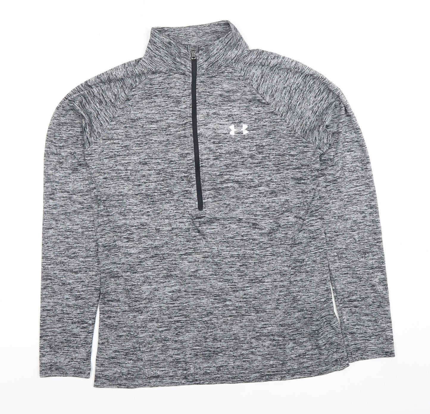 Under Armour Women Grey Long Sleeve HeatGear 1/4 Zip Top M