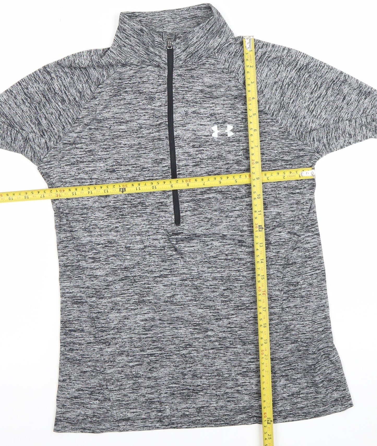 Under Armour Women Grey Long Sleeve HeatGear 1/4 Zip Top M