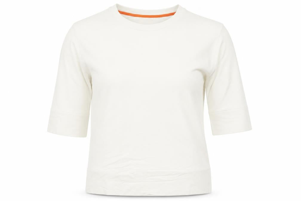 Street One Womens Ivory 3/4 Sleeve Basic Jersey Top Size 10