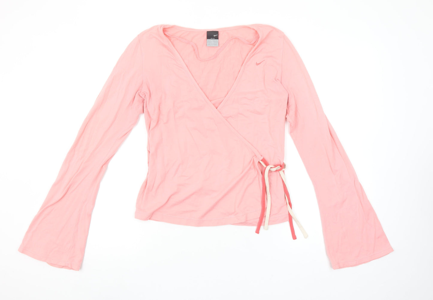 Nike Women's Pink Wrap Dri-FIT Long Sleeve Top Size M 10/12