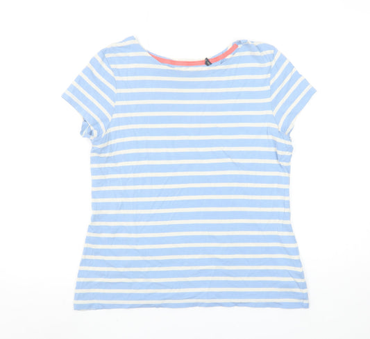 Seasalt Cornwall Women's Blue Striped Sailor T-Shirt Size 12
