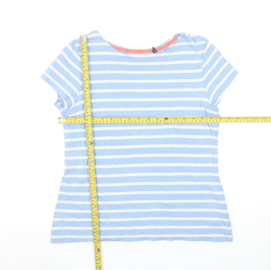 Seasalt Cornwall Women's Blue Striped Sailor T-Shirt Size 12