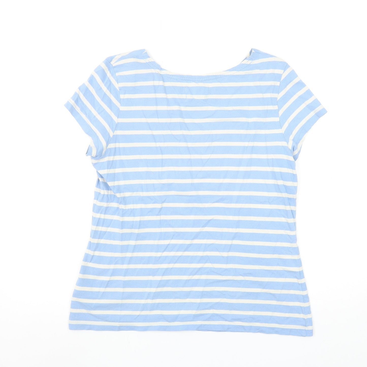 Seasalt Cornwall Women's Blue Striped Sailor T-Shirt Size 12