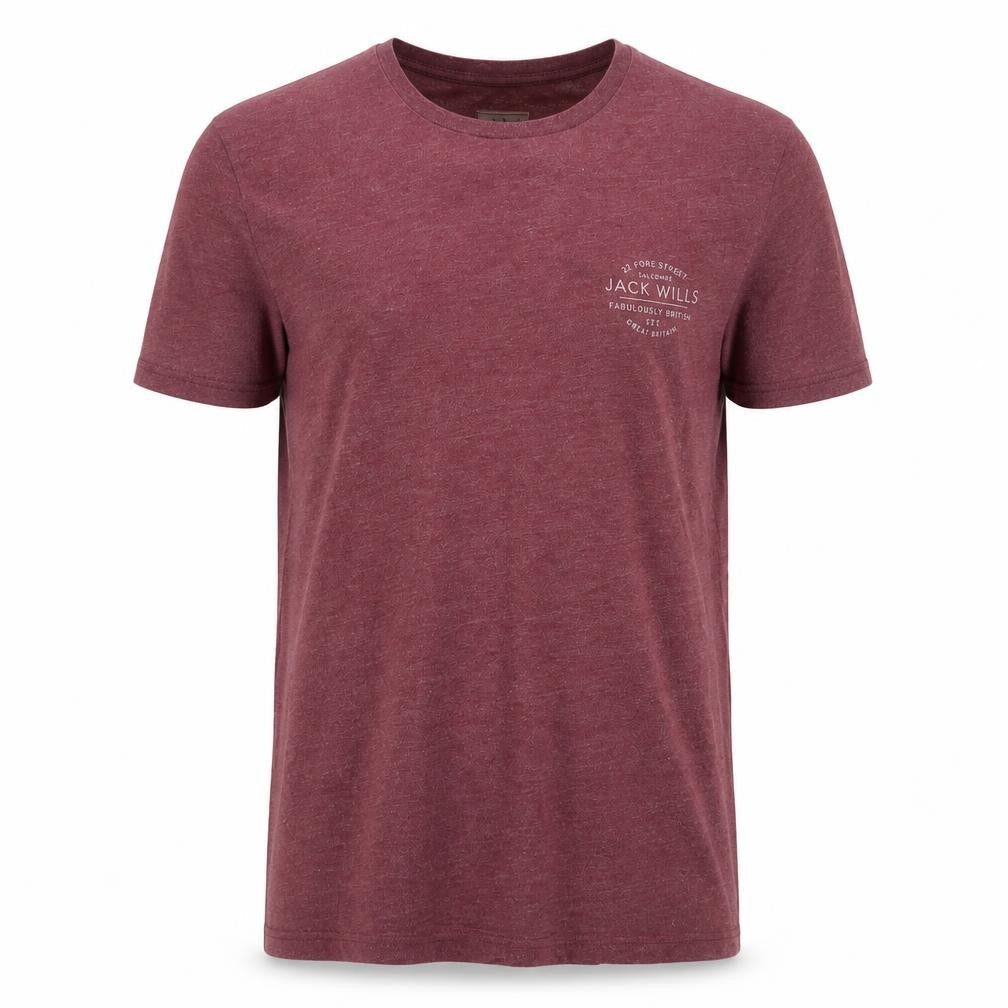 Mens UK Size M Jack Wills Red  Cotton Blend T-Shirt