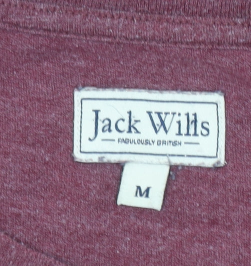 Jack Wills Men Red Marl Crew Neck Short Sleeve T-Shirt Size M Classic