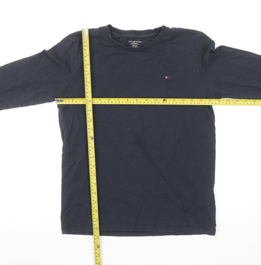 Tommy Hilfiger Boys Navy Long Sleeve Cotton Crew Neck T-Shirt 12-14 Years