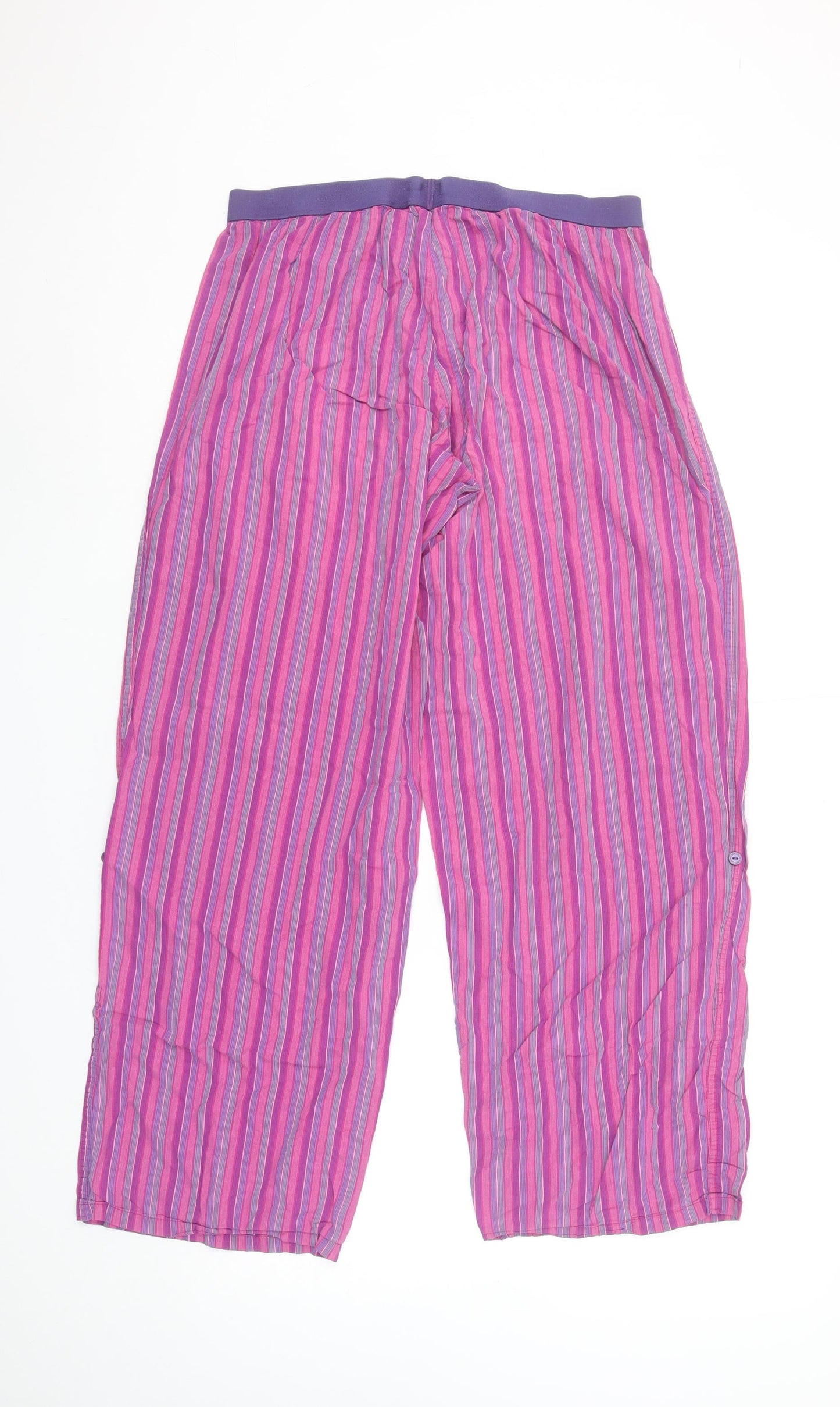 Calvin Klein Womens Pink Striped Cotton Pyjama Pants M