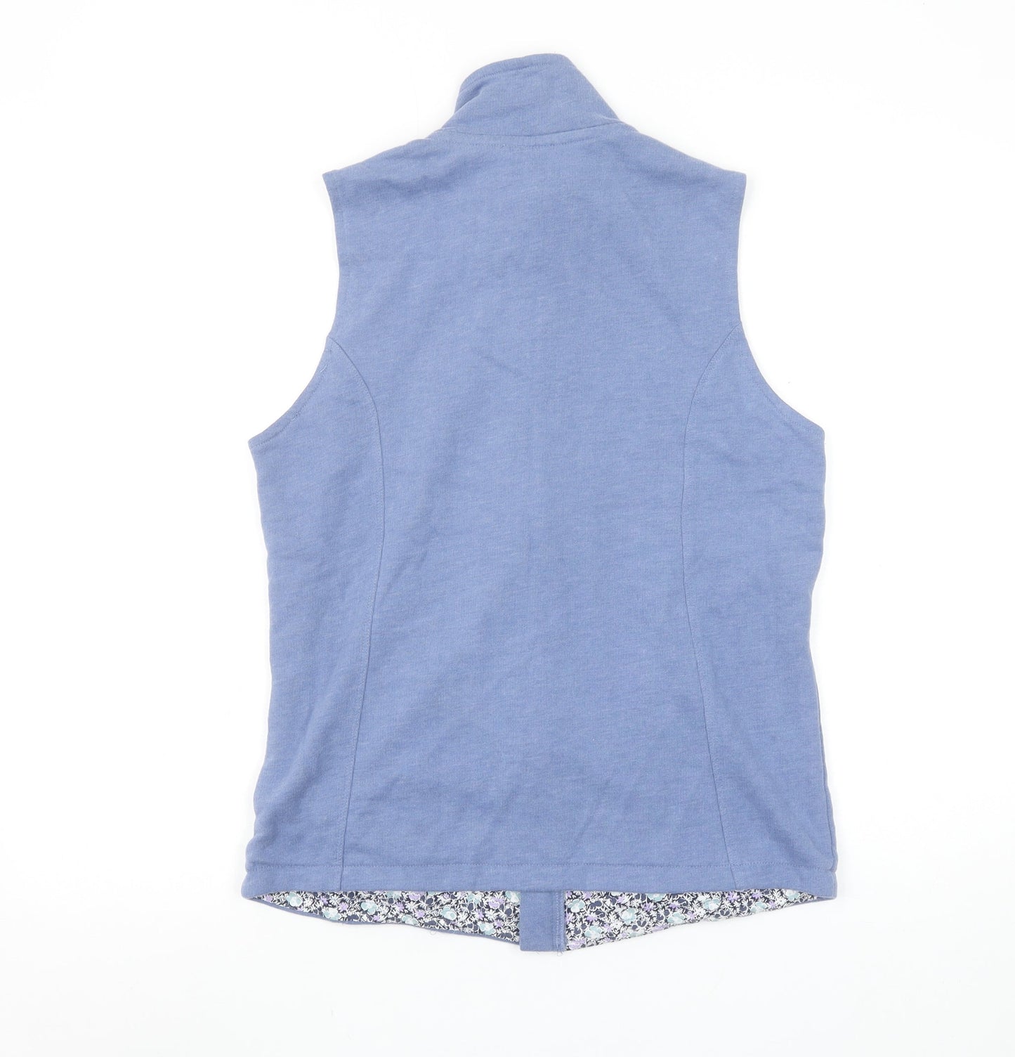 Maine New England Women's Blue Full Zip Vest Size 12 Cotton Blend