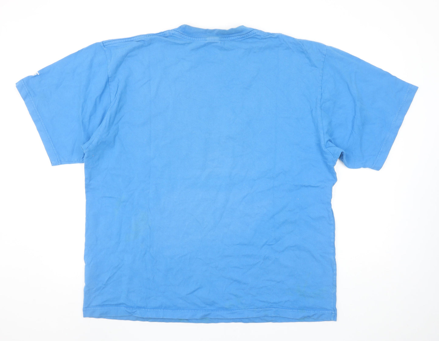 Nike Men's Blue Crew Neck Short Sleeve Cotton Sports T-Shirt Size L