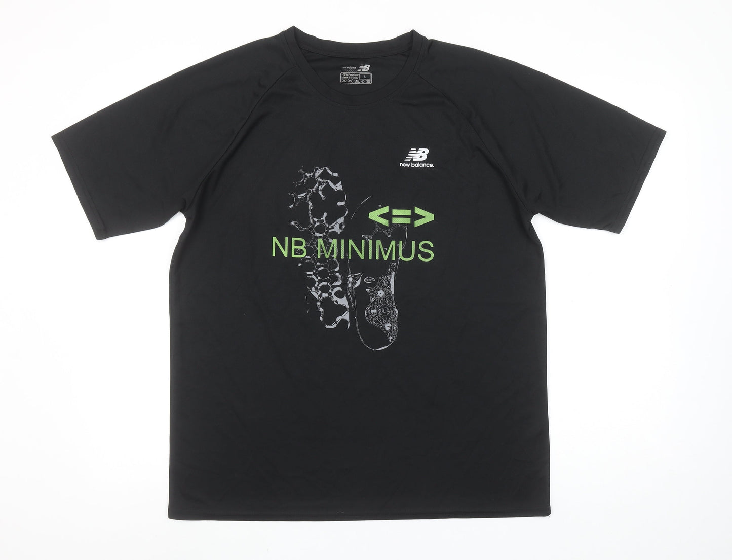 New Balance Men's Black NB Minimus Polyester Athletic T-Shirt L